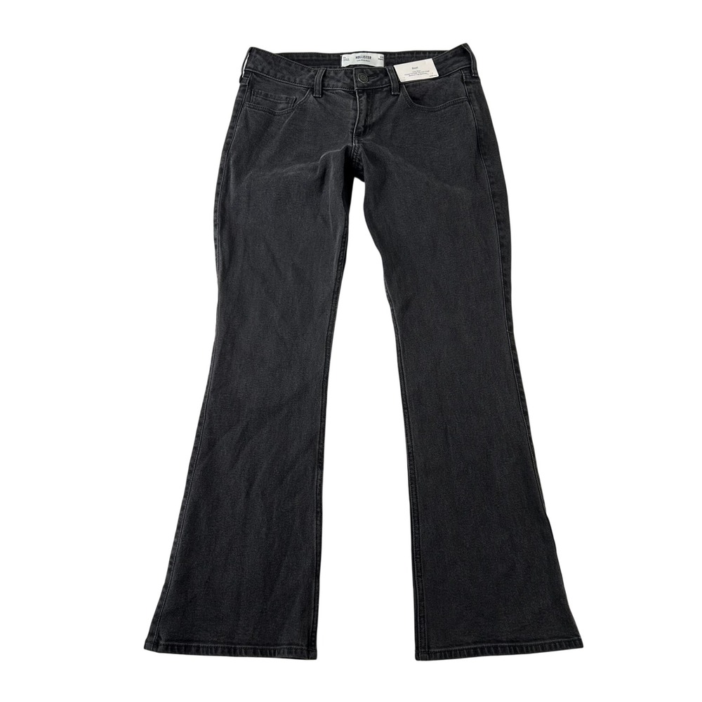 Hollister Jeans Womens 6 Reg W28 Low Rise Bootcut Jeans Black Denim Y2K Cowboy